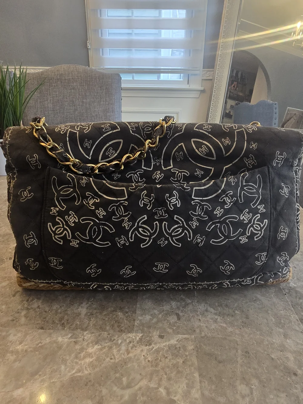 Vintage CHANEL 1990S bandana Jumbo Flap Bag - Picture 6 of 13